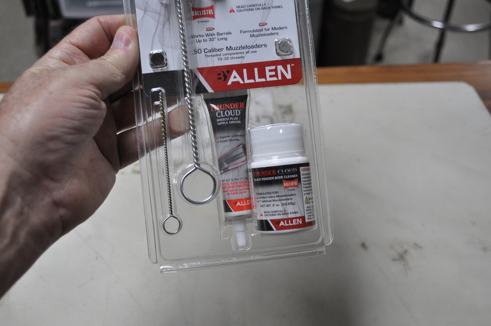 Black Powder Muzzleloader Gun Cleaning Kit Allen™ Thunder Cloud® 50 Caliber New!