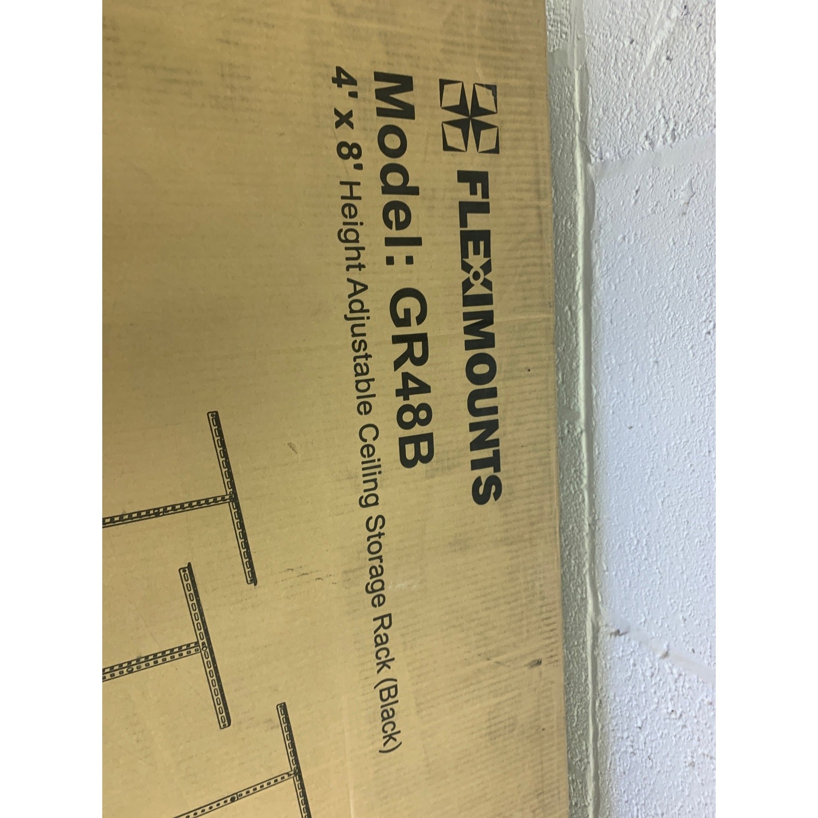 FLEXIMOUNTS 4'X8' Overhead Garage Adjustable Ceiling Storage Heavy Duty GR48B