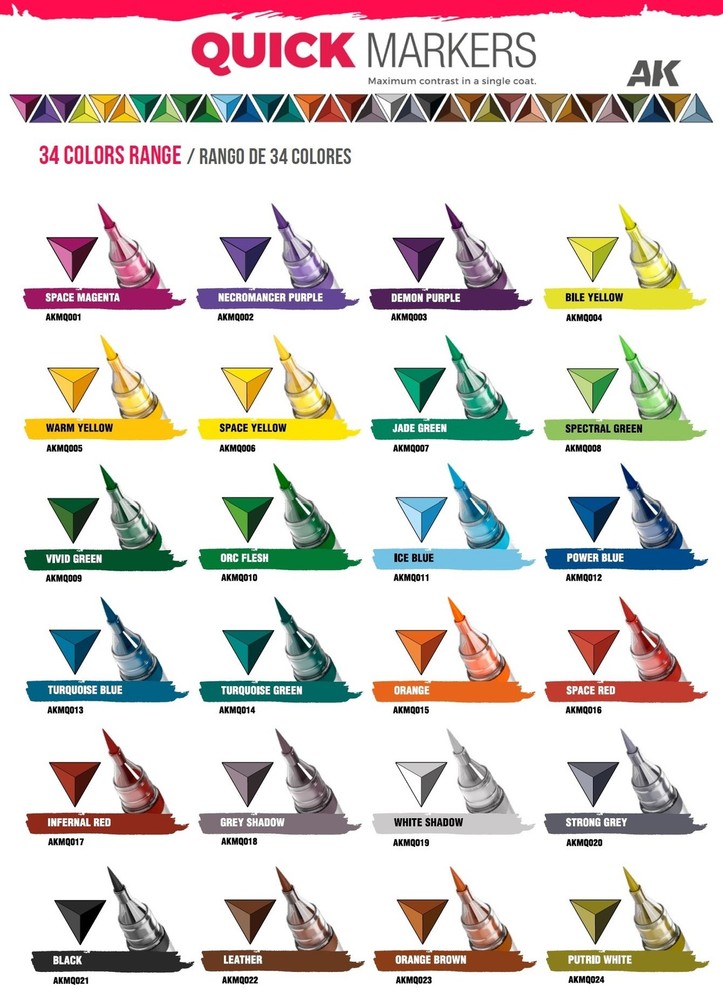 AK INTERACTIVE QUICK MARKERS FULL CHOICE! (single and sets)