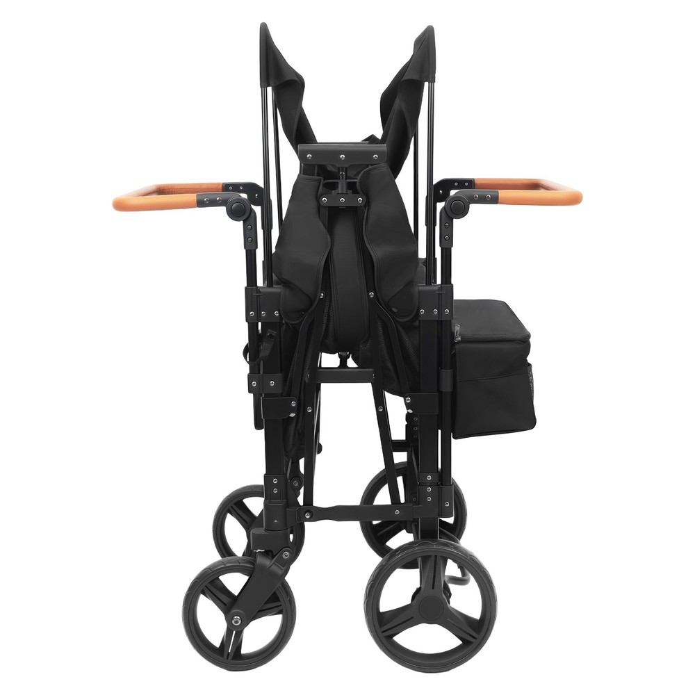Stroller Wagon 4 Seats Quad Collapsible Stroller with Adjustable Handle & Canopy