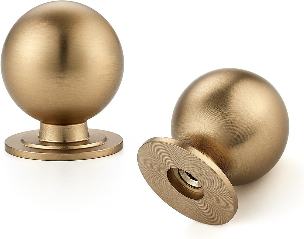 4 Pack Champagne Bronze Cabinet Knobs, round Dresser Knobs, Ball Kitchen Cabinet