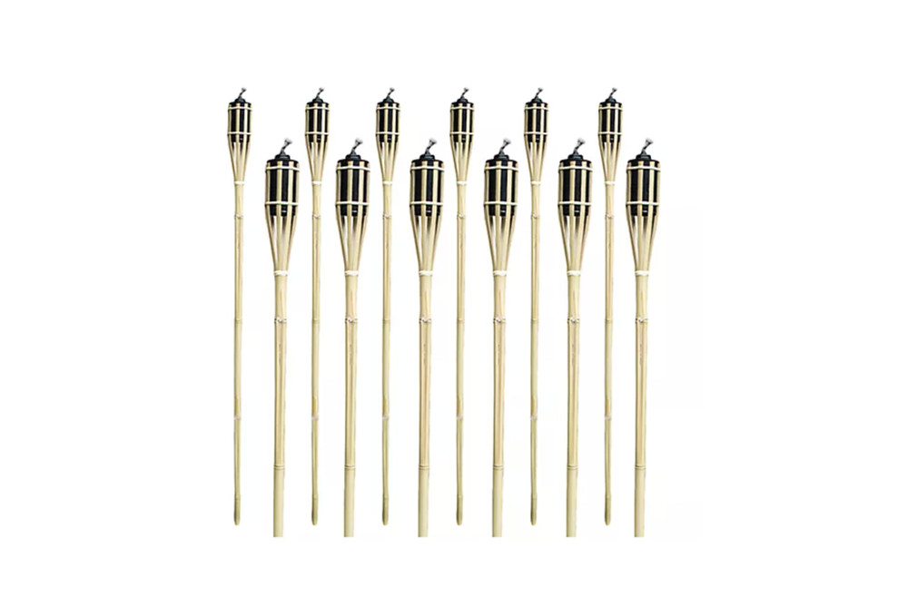 Outdoor Bamboo Torches - 12 Pack