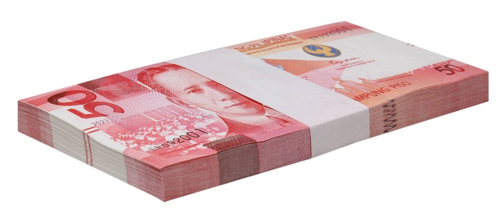 Philippines 50 Piso, 2023, P-231AA.1, UNC X 100 PCS Bundle Pack