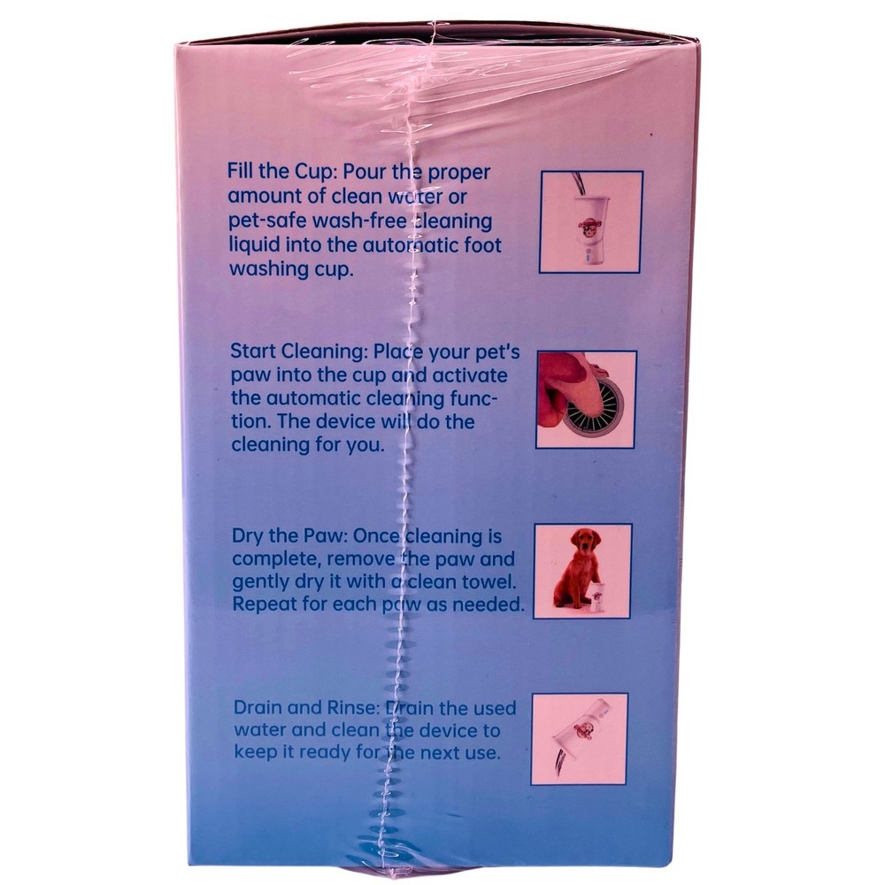 DogTailWag Automatic Pet Paw Washing Cup – Single Unit – New