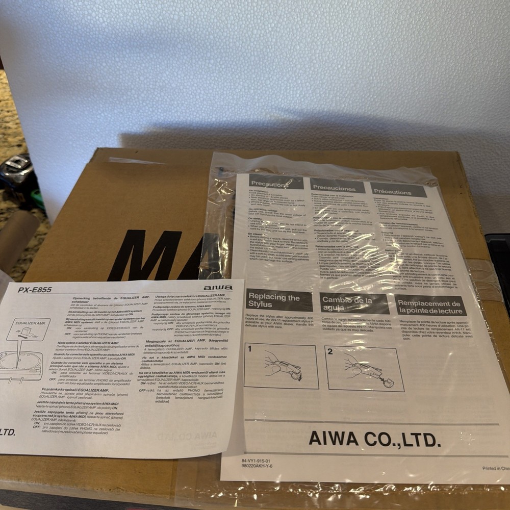 Aiwa PX-E855 Stereo Turntable System -Manual