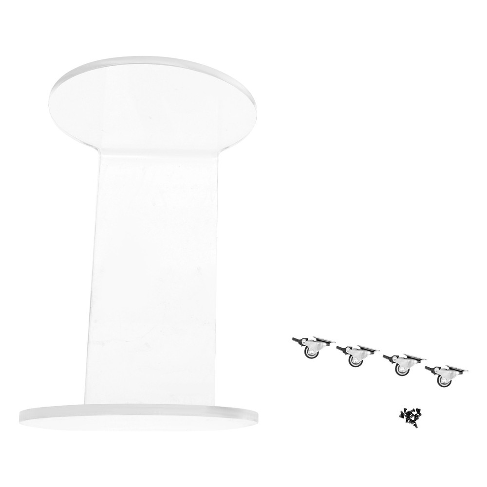 Acrylic Nightstand Side Table, Mobile Side Table, 2-tier Display End Table