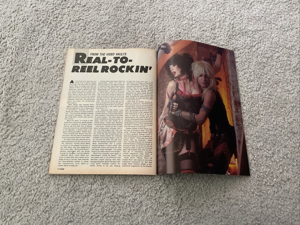 FACES METAL MUSCLE MAGAZINE FALL 1985 KISS VAN HALEN TWISTED SISTER MOTLEY CRUE