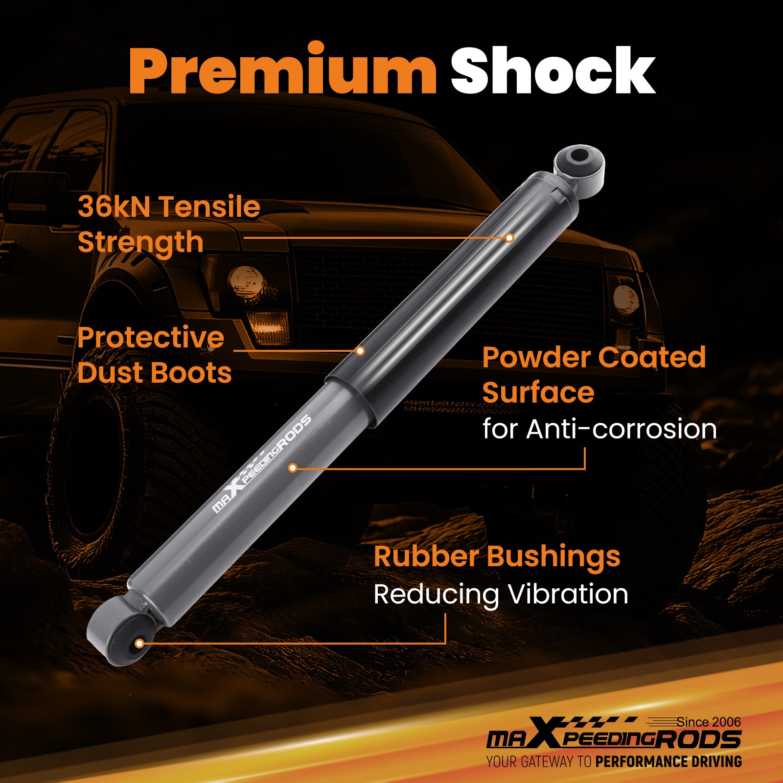 Performance Lowering Kit 3"/5" for Ford Ranger 2WD 1998-2015 with Flip Kit