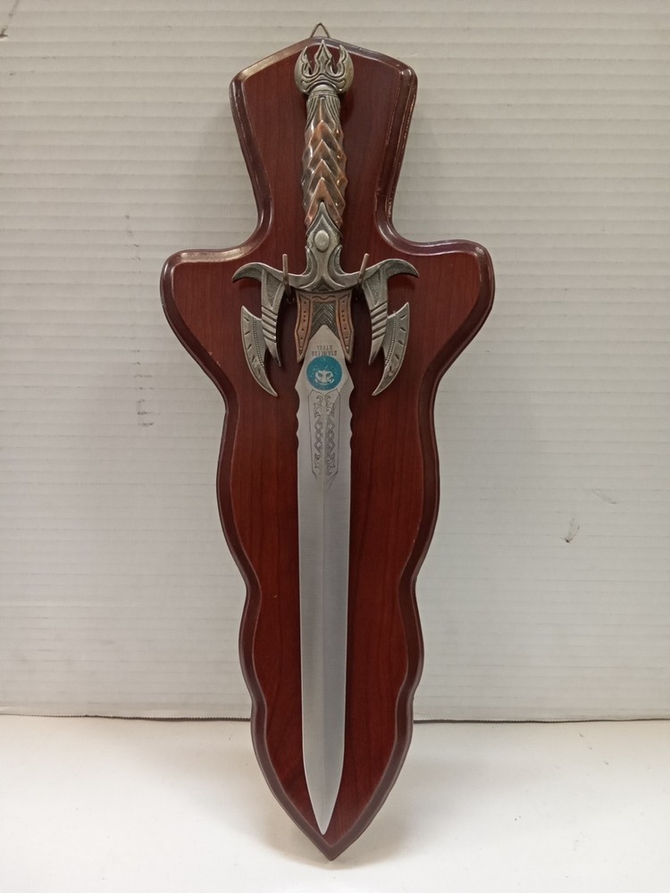 Decorative Short Sword With Wall Plaque Mount