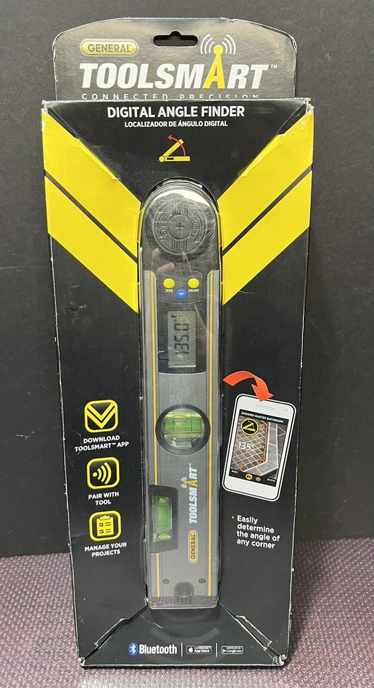 General Tools Digital Angle Finder TS02 ToolSmart 10.5-inch Bluetooth - NEW