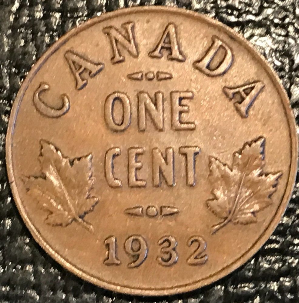 VF+ CONDITION 1932 CANADA SMALL ONE CENT-APR096