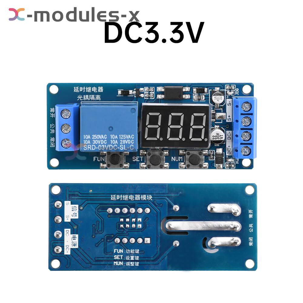 LED Time Relay Module Multi-function Digital Display Delay Start Relay Switch