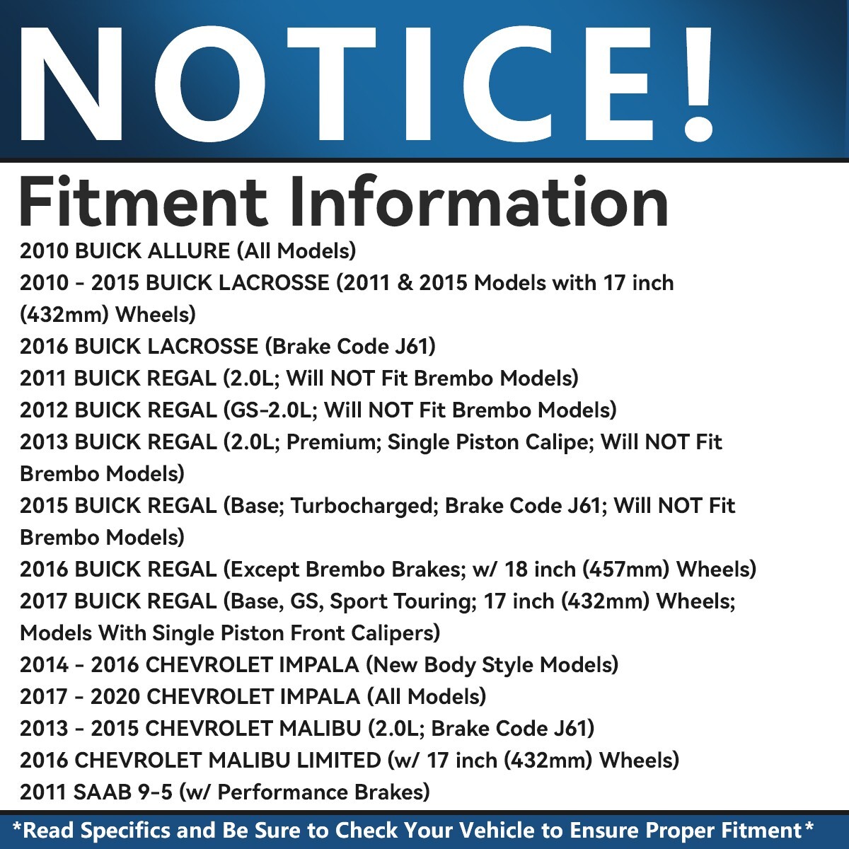 Front Rear Drilled Disc Rotors Brake Pads Kit for LaCrosse Regal Impala Malibu