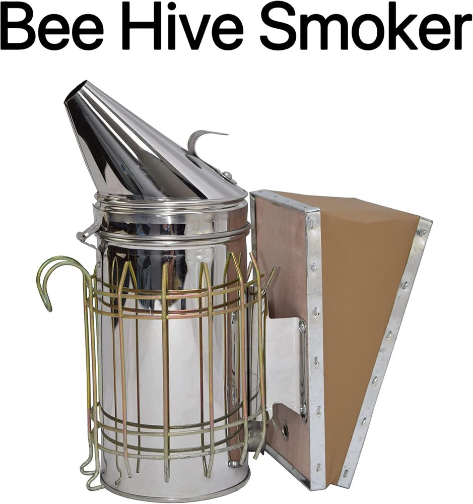 Bee Smoker Kit Beekeeping Supplies Hive Tool Frame Grip Uncapping Fork
