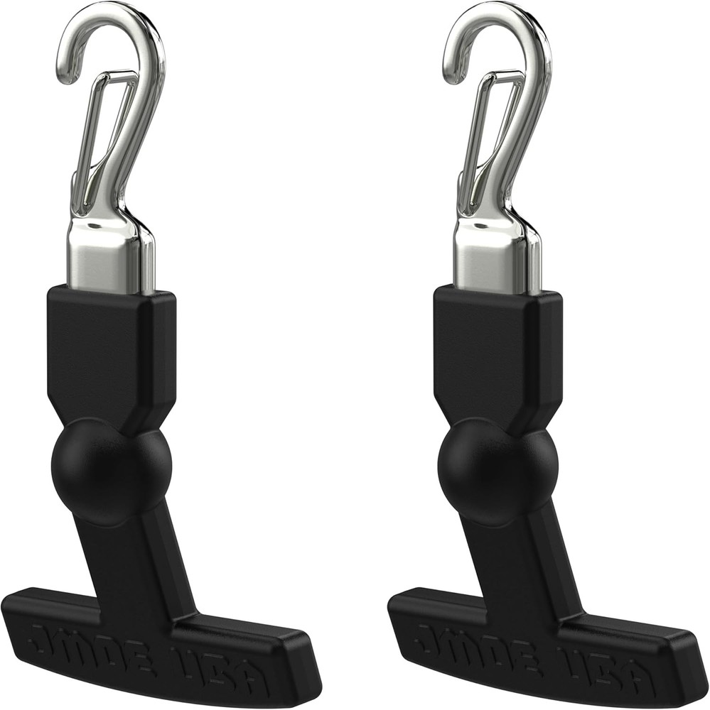 Jmoe USA Clippable Replacement T-Latch Zipper Pulls | Compatible Large, Black