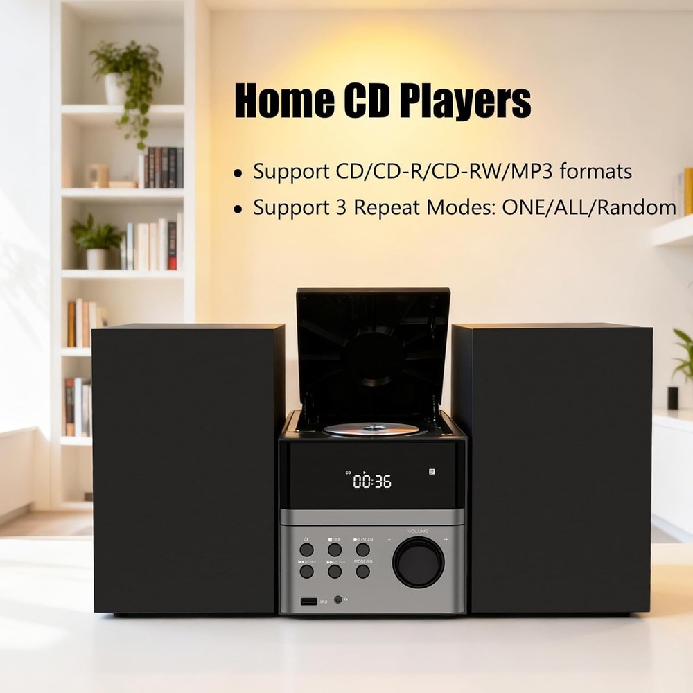 Compact Micro Hi-Fi Stereo System CD Player Home Audio System Mini Stereo System