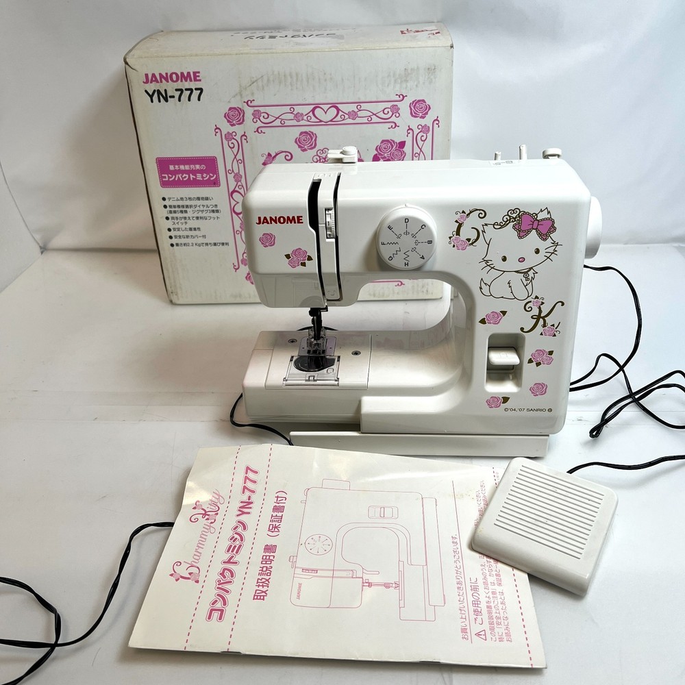 Janome Hello Kitty compact sewing machine YN-777 Operation confirmed Beginner JP