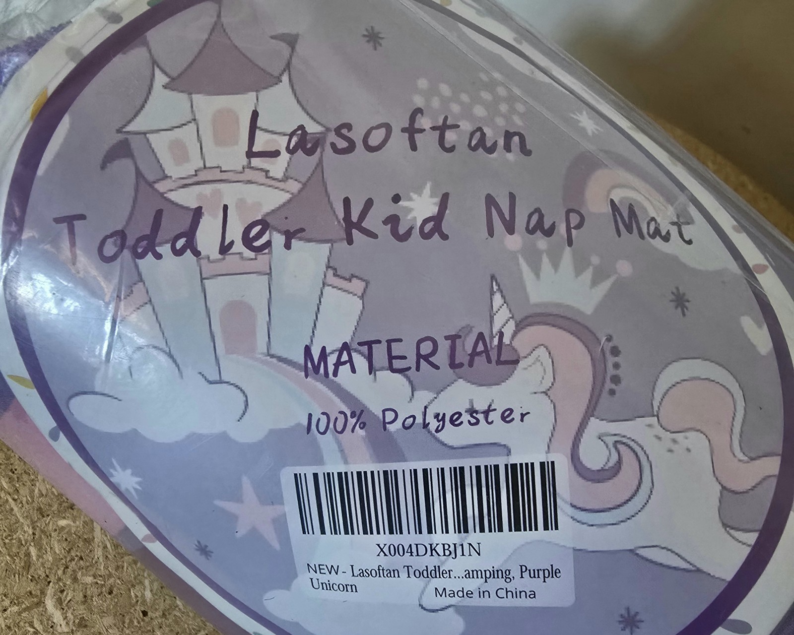 New Toddler Portable Nap Mat Roll Up Pillow Blanket Attached Sleep Bag Purple