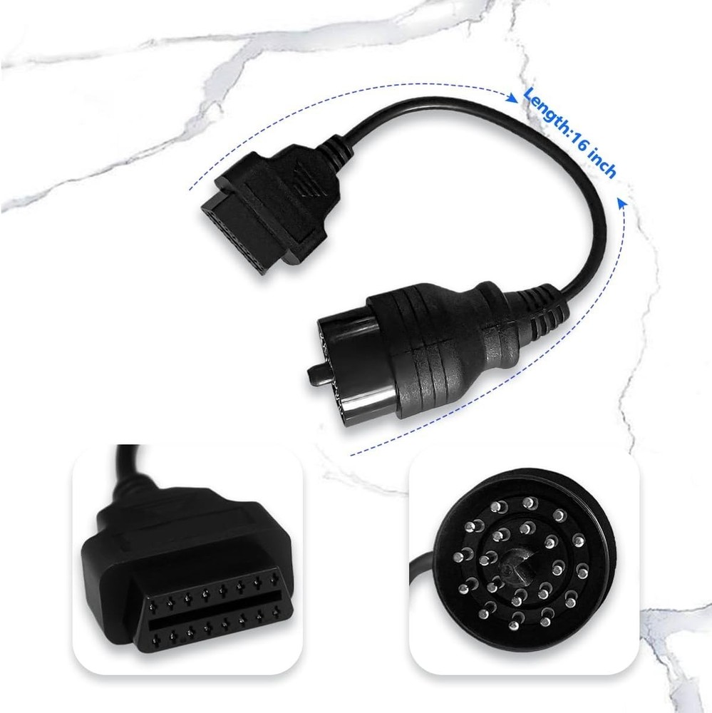 OBD2 Adapter for 20Pin Plug DiagnosticConnector Cable for E34, E36, E38, E39,M3
