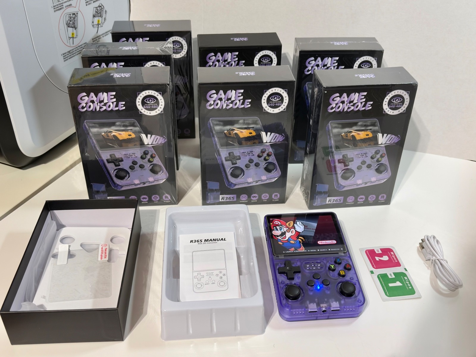 R36s Retro Handheld Premium Gaming Console with 21,000 Top-Tier Video Games