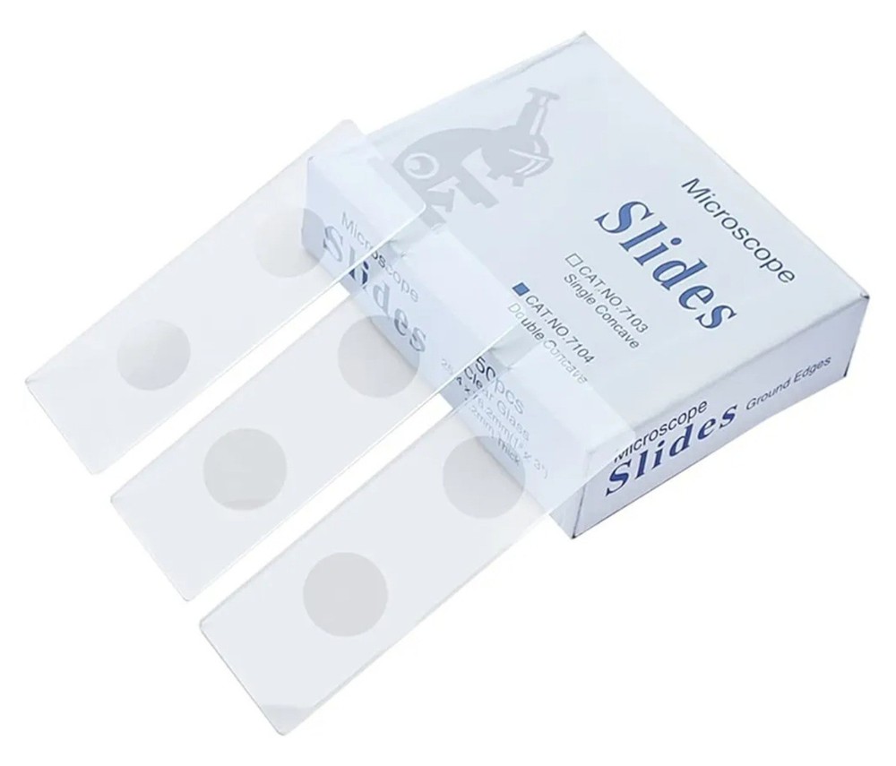 Sailing Boat Microscope Slides DOUBLE CONCAVE 50pcs 7104