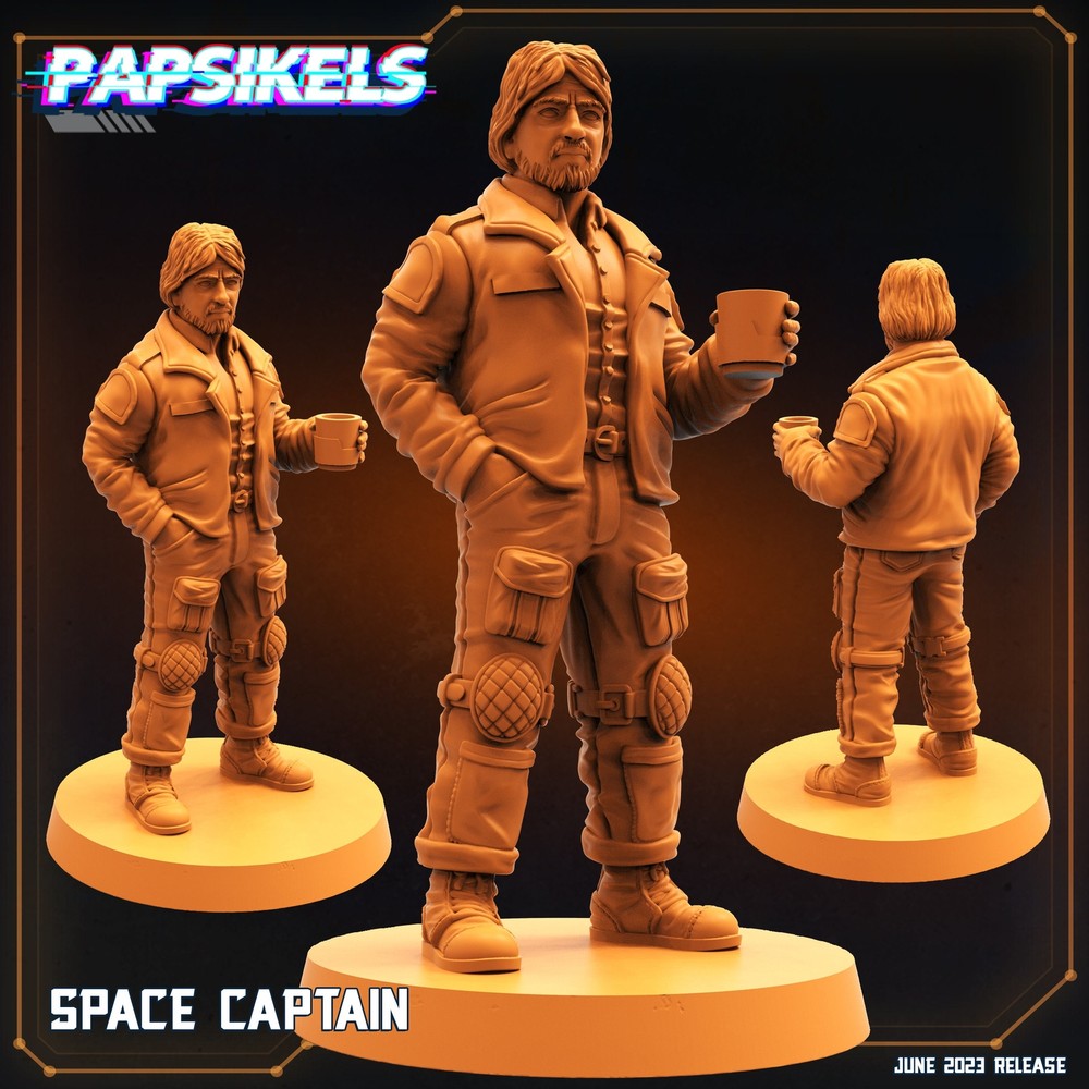 Space Captain | DnD Miniatures | Tabletop Gaming | Tabletop Miniature | Sci-Fi