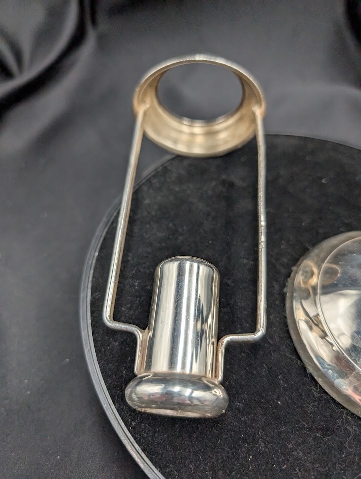 Chrome Candlestick Holder with Shade / Chasher