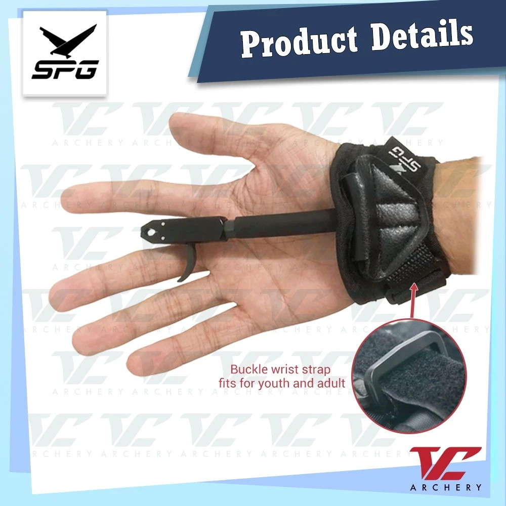 Archery Wrist Release Aid Trigger Adjustable Strap Caliper Compound Bow Hunting