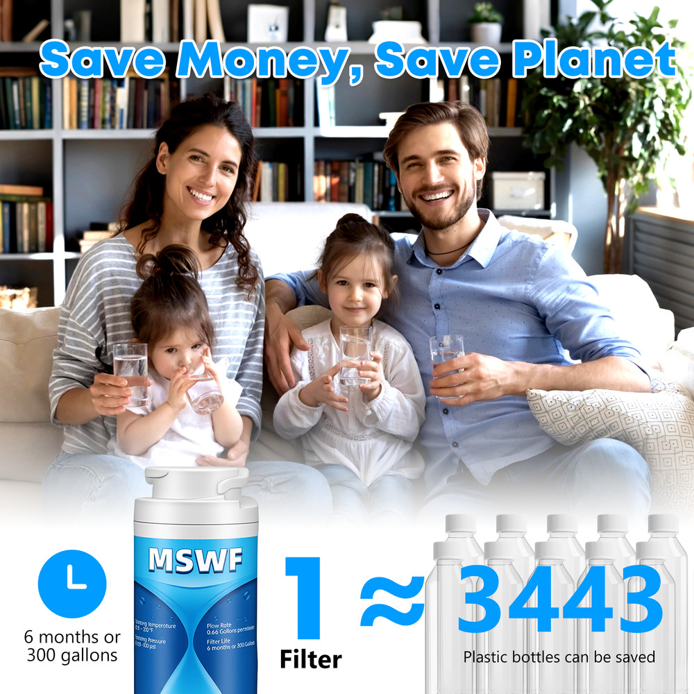 4Pack GE MSWF Replacement Refrigerator Water Filter