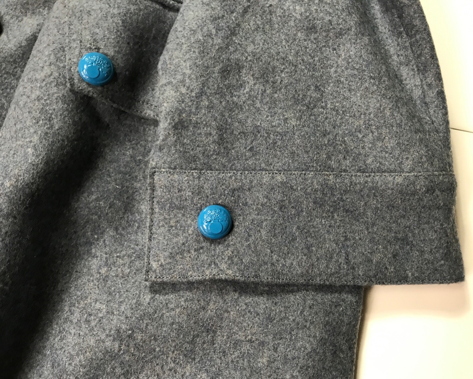 WWI FRENCH M1915 HORIZON BLUE WOOL WINTER OVERCOAT GREATCOAT- SIZE 3 (42-44R)