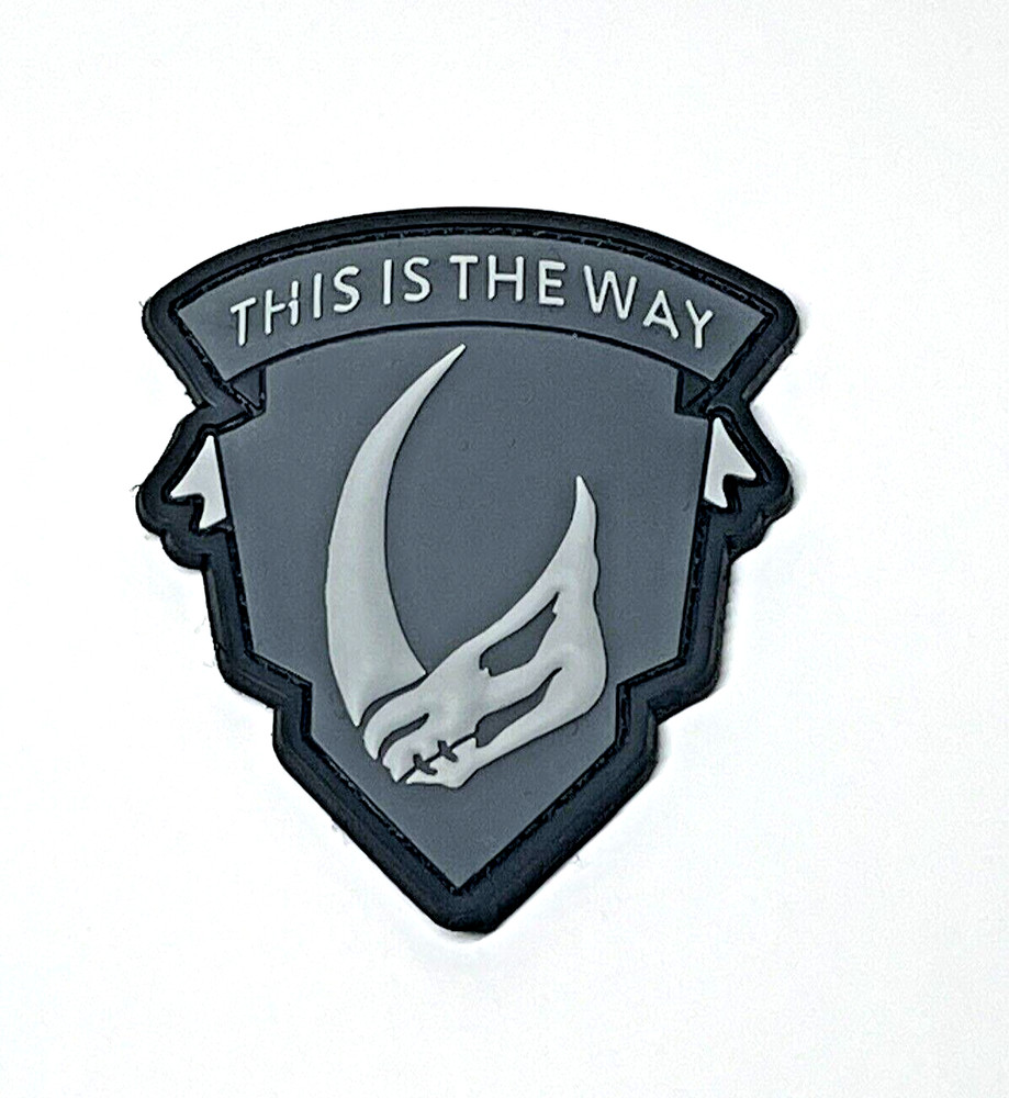 Mandalorian Mudhorn Patch PVC Rubber Bounty Hunter Tactical Hook Loop