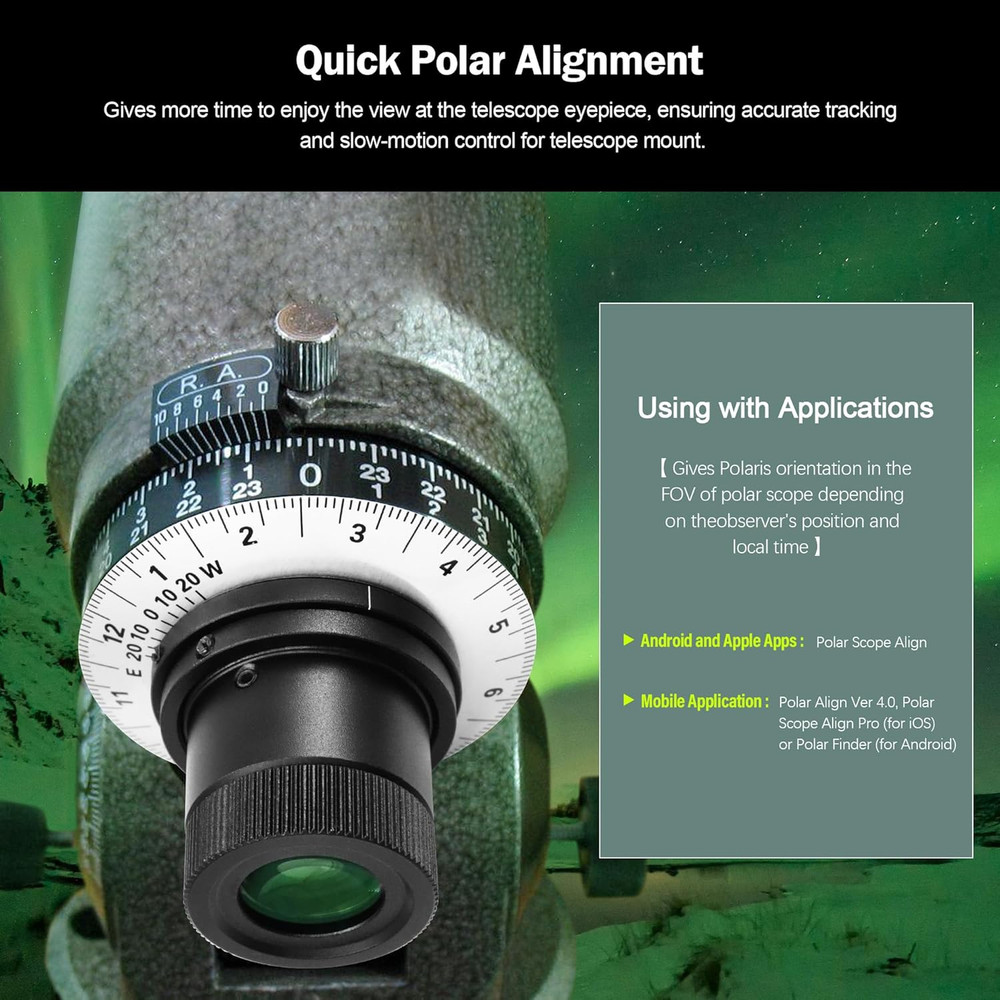 Polar Alignment Scope for EQ-5, Quickly and Easily Align Your Equatorial Mount w