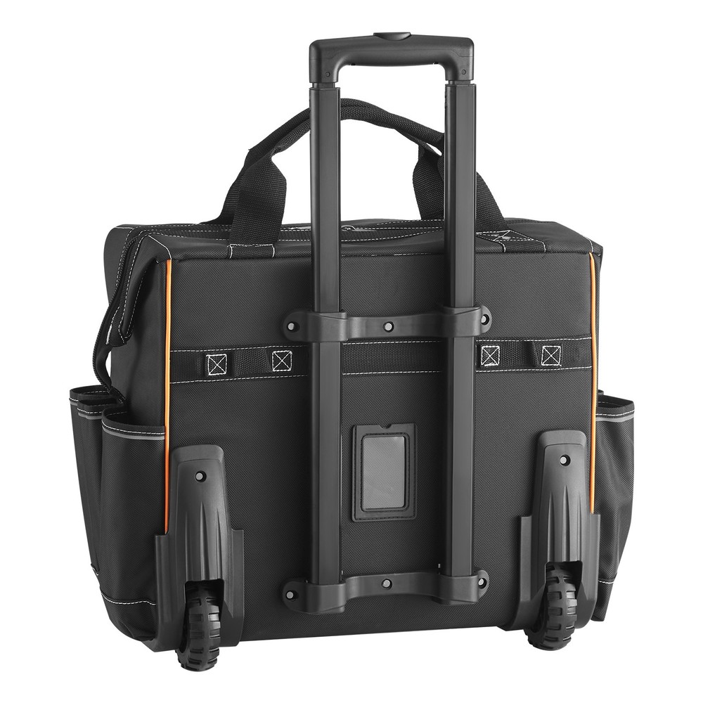 Rolling Tool Bag 25 Pockets Heavy Duty Roller Tool Bag Telescoping Handle