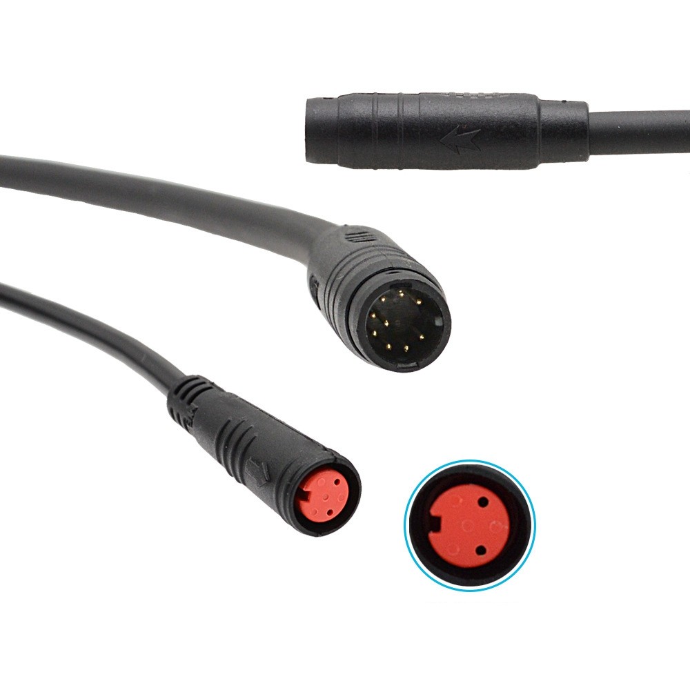 E-bike 150cm 2T4 Extension Cable 9Pin Controller Adapter Cable Waterproof Plug