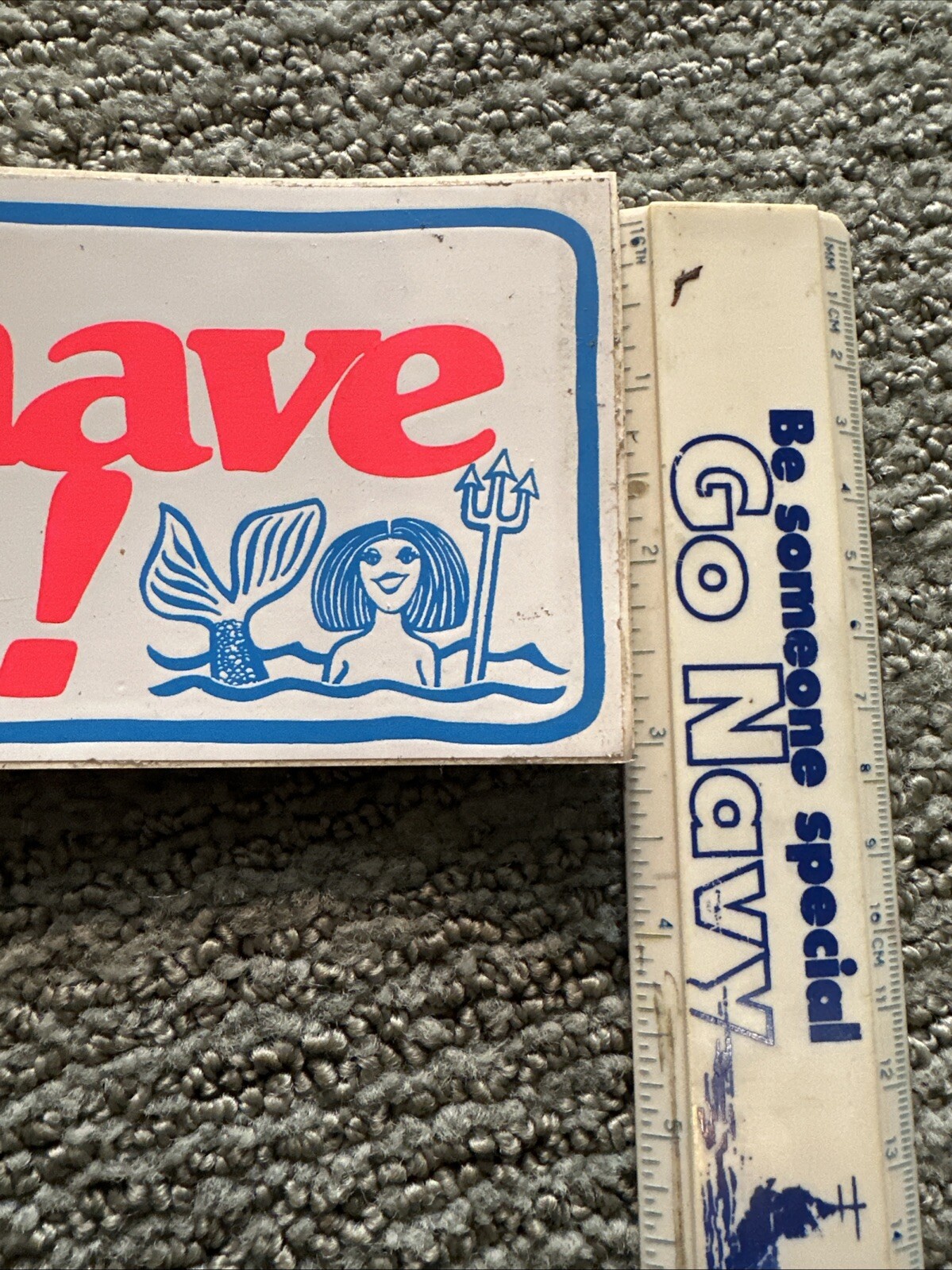 VINTAGE Navy "Sailors Have More Fun!" Sailor Naval Mermaid Bumber Sticker Humor