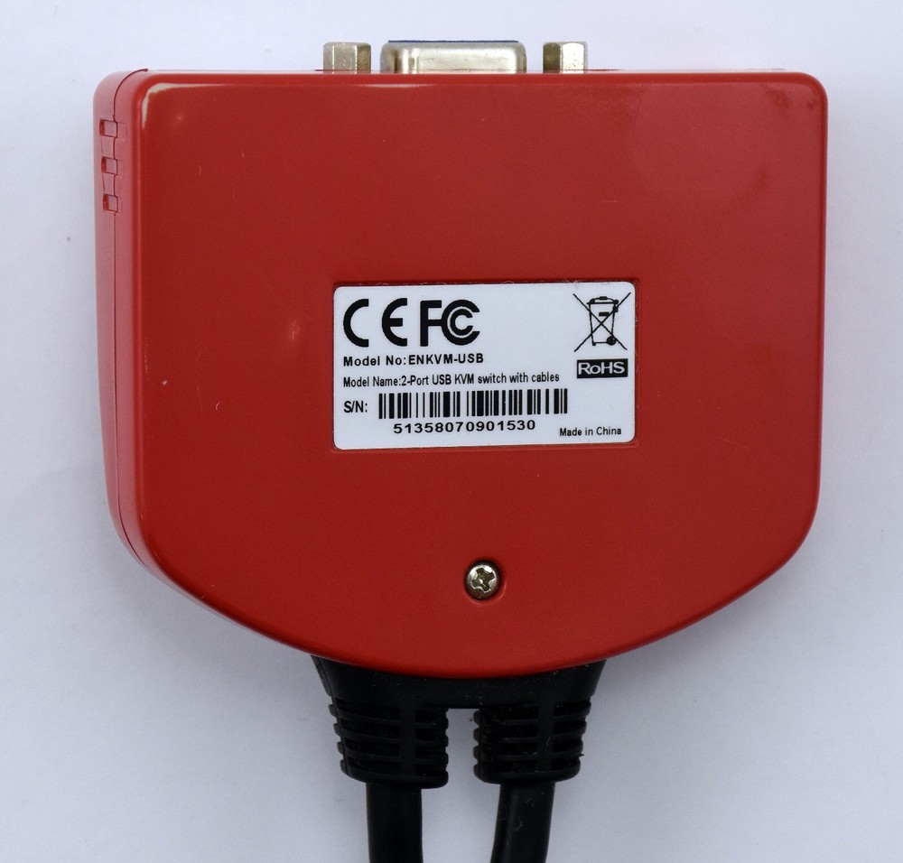 Encore Electronics USB 2-Port USB KVM Switch with Cables - ENKVM-USB