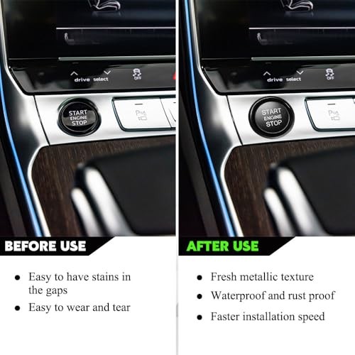 Car Push Start Button Cover, Ignition Switch Button, Engine Push Start Black