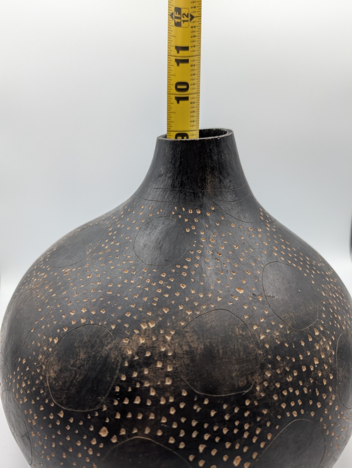 Hand Carved Decorative Painted Gourd African Tribal Folk Art Made In Kenya