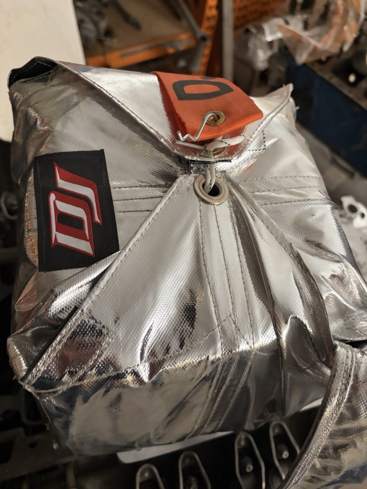 new DJ Safety 12' parachute black hemi nitro alky funny car top fuel Mooneyham