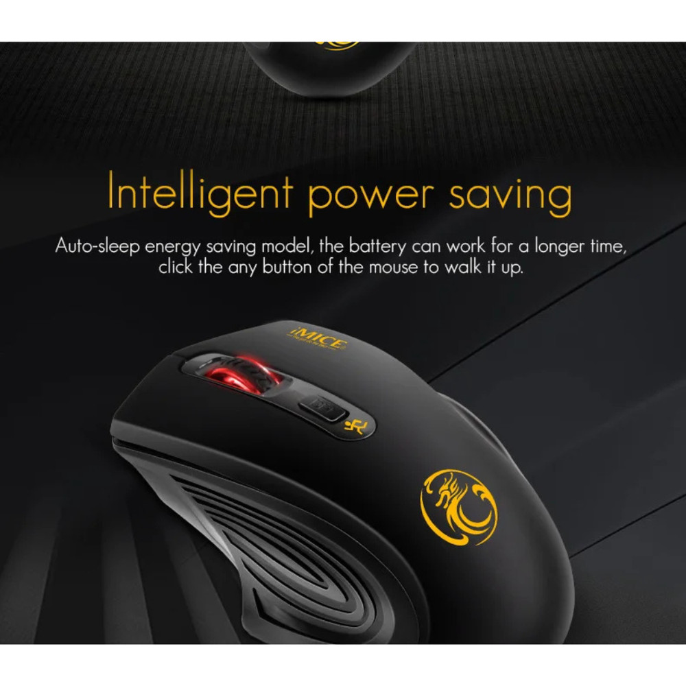 Wireless Silent Mouse 2.4G USB Battery Optical Tracking Computer Mouse Receiver