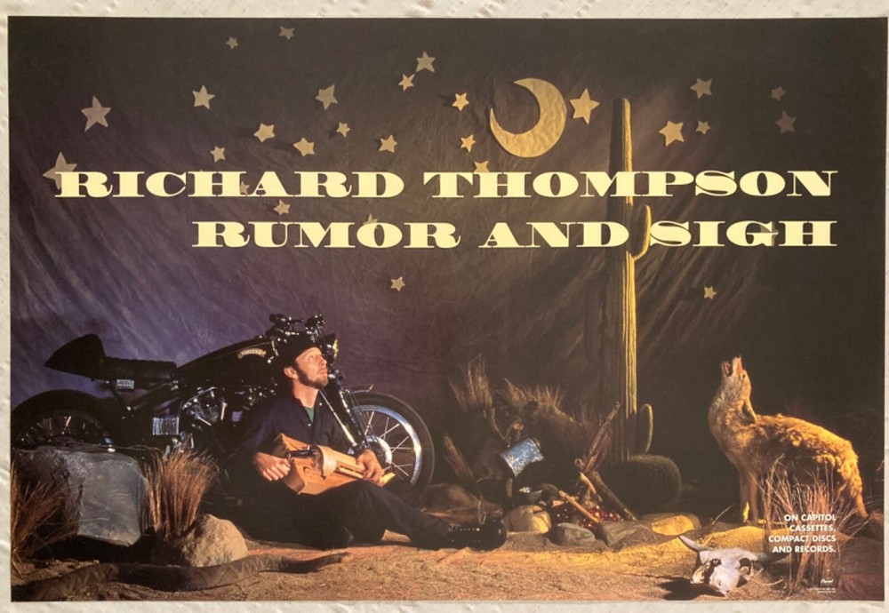 Richard Thompson 1991 Promo Poster Rumor And Sigh O