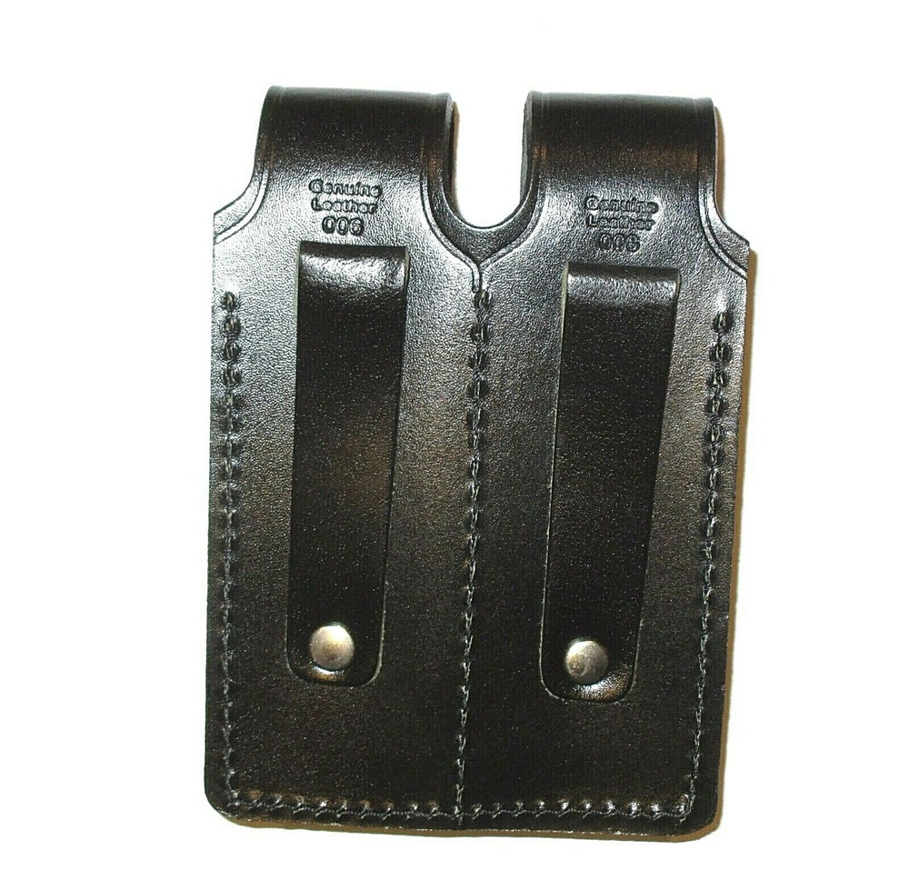 Leather Double Magazine Case SINGLE STACK .45 - 1911 magazines - (003NRA)