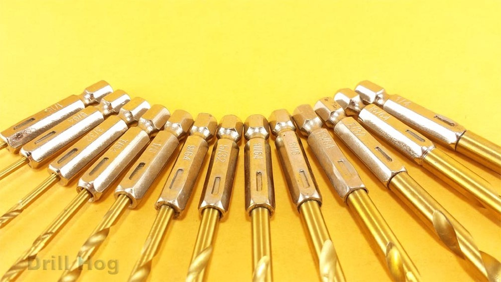 13 Pc Hex Shank Drill Bits Quick Change M2 Impact Driver Screw Gun Drill Hog®