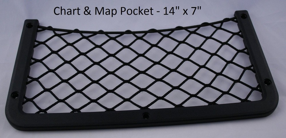 Map Pocket - Lightweight Frame, Mesh Large, Black ABS plastic, mesh