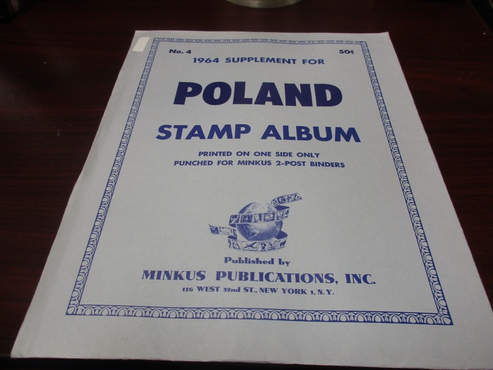 "MINKUS"  ALBUM PAGES  1964  SUPPLEMENT  POLAND  #4    W/FREE SHIPPING!!!