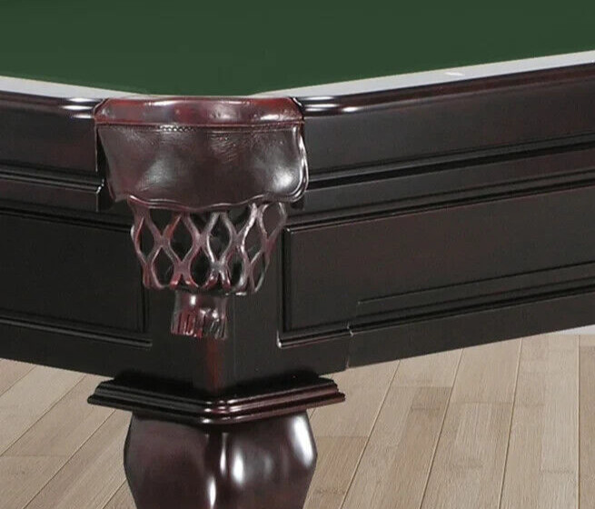 The Level Best Leather Professional Grade Pool Table Pockets, Cordovan Shield