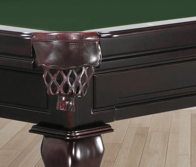 The Level Best Leather Professional Grade Pool Table Pockets, Cordovan Shield