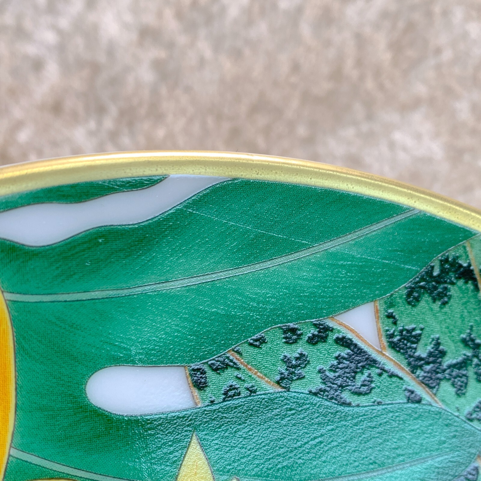 Hermes Large Breakfast Morning Soup Cup & Saucer Passifolia Porcelain 2 Sets