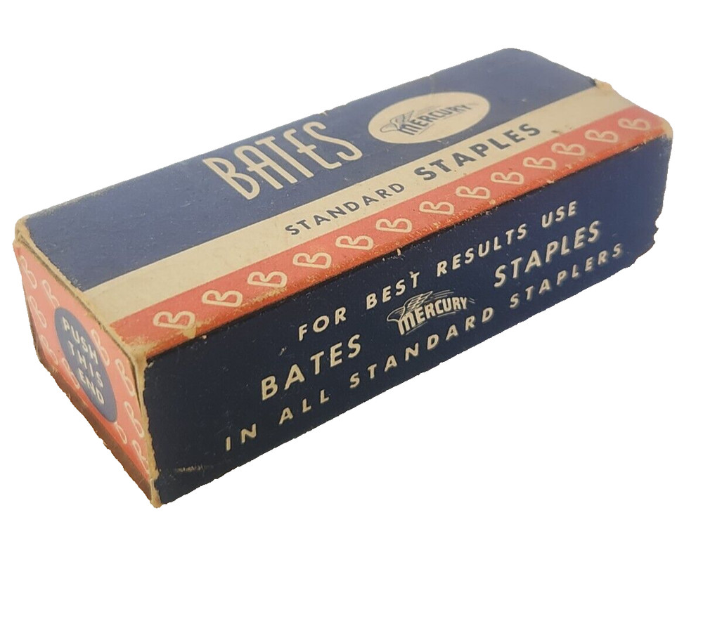 Vintage BATES Stapler Office BOX ONLY