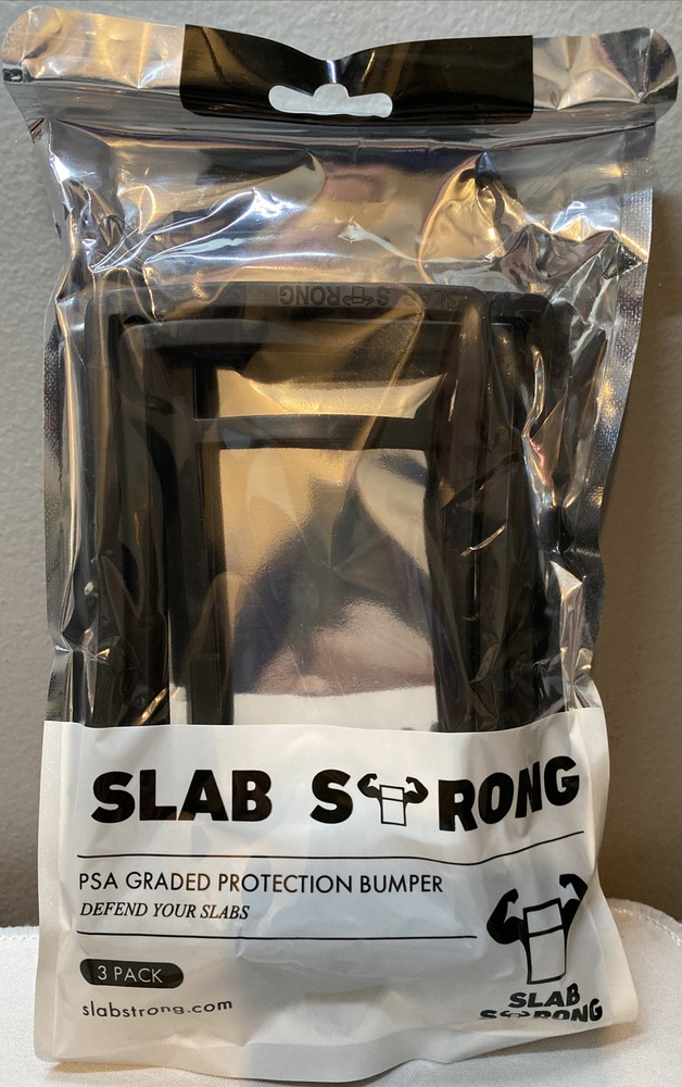 (3 Pack) Slab Strong PSA Graded Protection Bumper Box Black